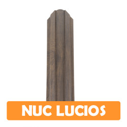 Șipcă metalică zincată Standard pentru gard, imitație lemn nuc față-spate, 0.40 mm 1700 x 90 mm
