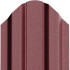 Șipcă metalică zincată vopsită Premium pentru gard, vișiniu RAL 3005 față-spate mat, 0.45 mm 1300 x 100 mm