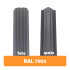 Șipcă metalică zincată vopsită Premium pentru gard, gri RAL 7024 față-spate mat, 0.45 mm 1500 x 100 mm