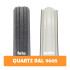 Șipcă metalică zincată vopsită Premium pentru gard, negru RAL 9005 față supermat spate grund, 0.50 mm 1700 x 100 mm