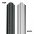 Șipcă metalică zincată vopsită Standard pentru gard, gri RAL 7024 lucios, 0.40 mm 2000 x 90 mm