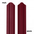 Șipcă metalică zincată vopsită Standard pentru gard, vișiniu RAL 3005 mat față-spate, 0.40 mm 1700 x 90 mm
