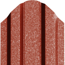 Șipcă metalică zincată vopsită Standard pentru gard, roșu RAL 3011 mat față-spate, 0.40 mm 1000 x 90 mm