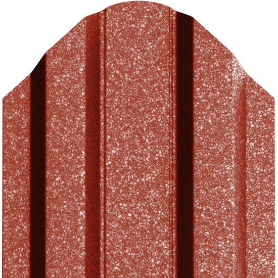 Șipcă metalică zincată vopsită Standard pentru gard, roșu RAL 3011 mat față-spate, 0.40 mm 1500 x 90 mm