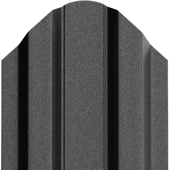 Șipcă metalică zincată vopsită Standard pentru gard, negru RAL 9005 mat față-spate, 0.40 mm 2000 x 90 mm