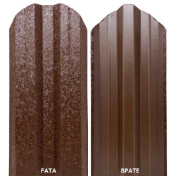 Șipcă metalică zincată vopsită Standard pentru gard, maro RAL 8017 față mat spate lucios, 0.40 mm 1000 x 90 mm