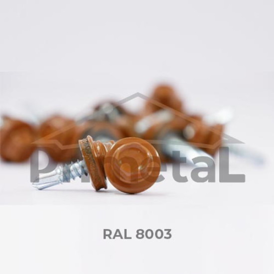 Șurub autoforant pentru lemn, cărămiziu RAL 8004, 4.8 x 20 mm, 250 buc / cutie