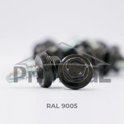 Șurub autoforant pentru lemn, negru RAL 9005, 4.8 x 20 mm, 250 buc / cutie