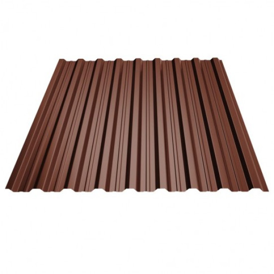 Tablă cutată zincată vopsită, maro RAL 8017, H18 0.30 mm 840 x 1000 mm